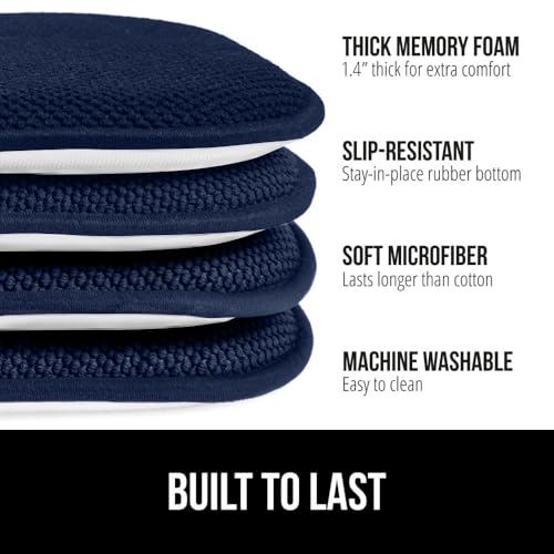 GORILLA GRIP Slip Resistant Chair Cushions, Memory Foam, Set of 2, Beige W525