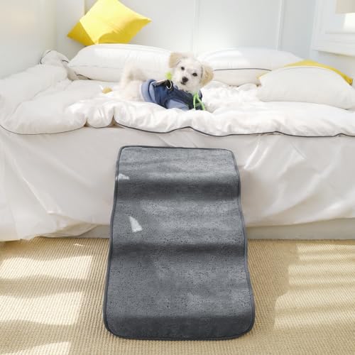 Supet Dog Stairs for Small Medium Dogs, Anti-Slip Pet Ramp for Bed Couch Car J22180