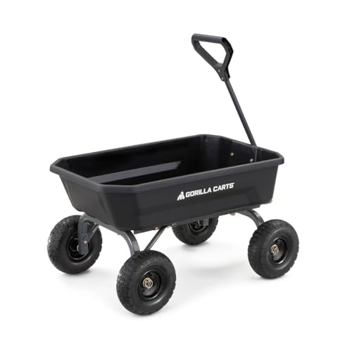 Gorilla Carts Heavy-Duty Dump Cart, 600 lb Capacity, Steel Frame Y885543