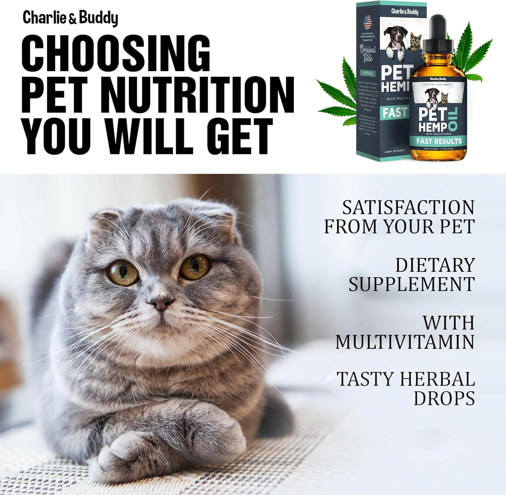 Charlie & Buddy Hemp Oil for Dogs Cats - Calming Treats I41456