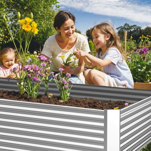 3 Pack Galvanized Raised Garden Bed Outdoor 36x18 inch Q5310