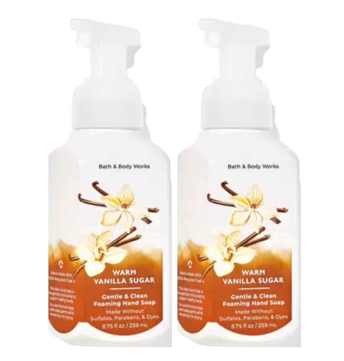 Bath and Body Works Gentle & Clean Foaming Hand Soap 8.75 Ounce 2-Pack (Warm Vanilla Sugar)