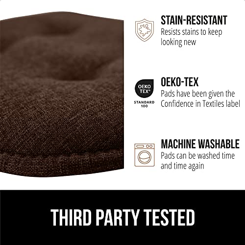 GORILLA GRIP Slip Resistant Chair Cushions, Memory Foam, Set of 2, Beige W525