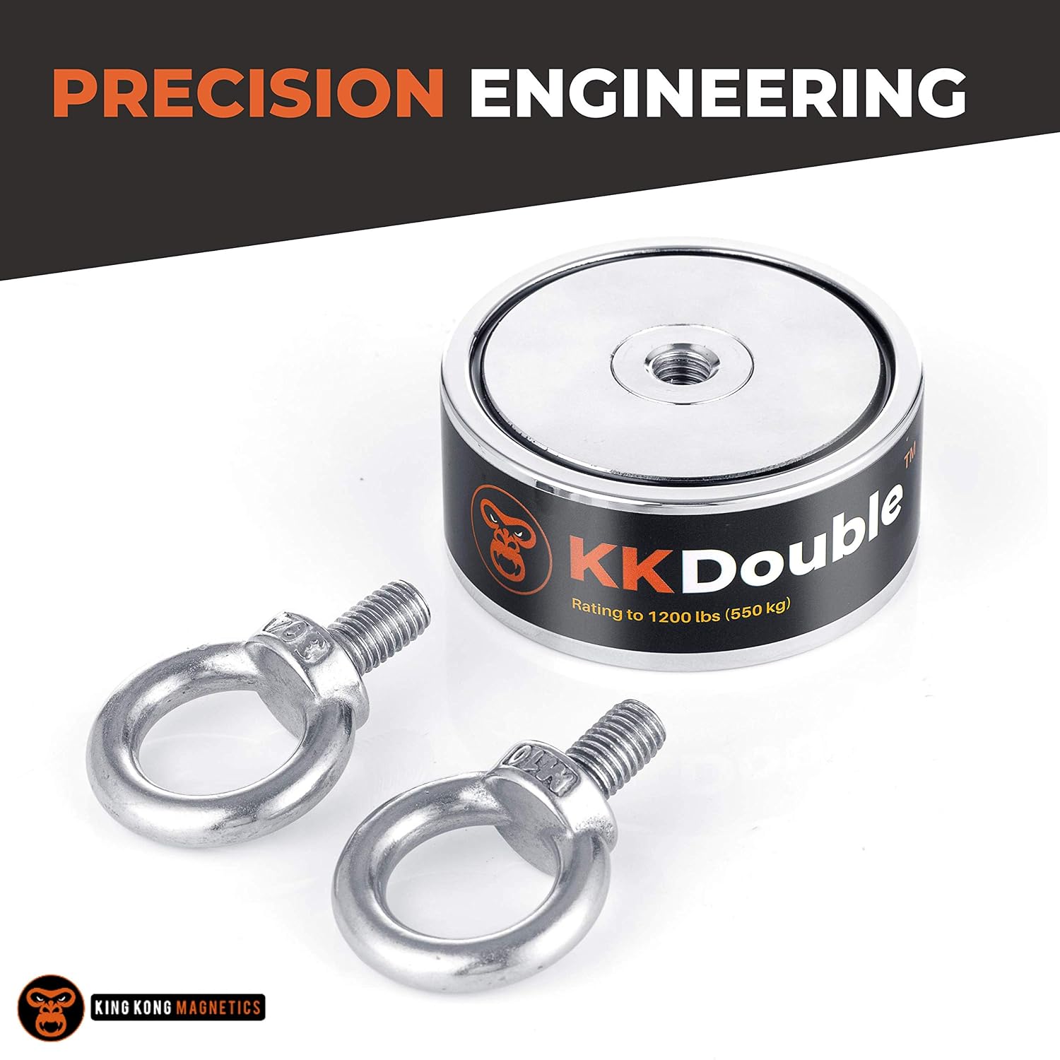 King Kong Magnetics 1200 lbs Pulling Force Neodymium Magnet Fishing Kit with Accessories P97119