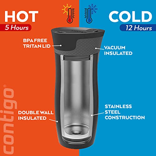 Contigo West Loop Autoseal Travel Mug, Stainless Steel, Leakproof W76171
