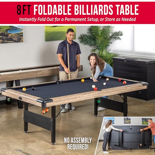 GoSports 7 or 8 ft Portable Folding Pool Table F71855