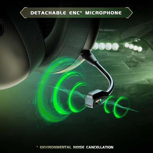 Wireless Gaming Headset with Noise Canceling Mic for PS5, PS4, PC, Switch - Black P129