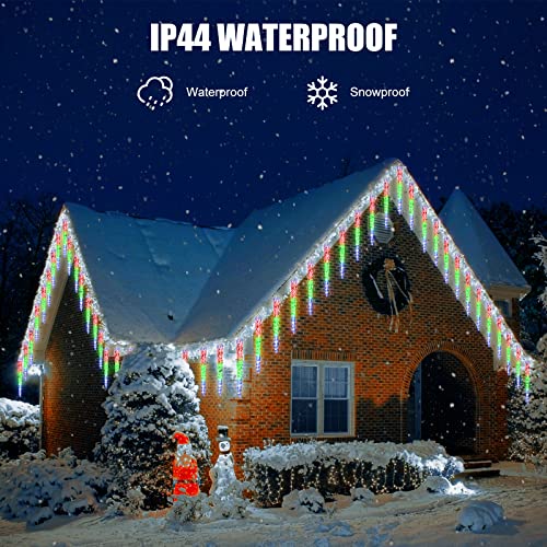 Brightown Christmas Meteor Shower Lights Outdoor 30ft 720 LED Waterproof Blue T277924