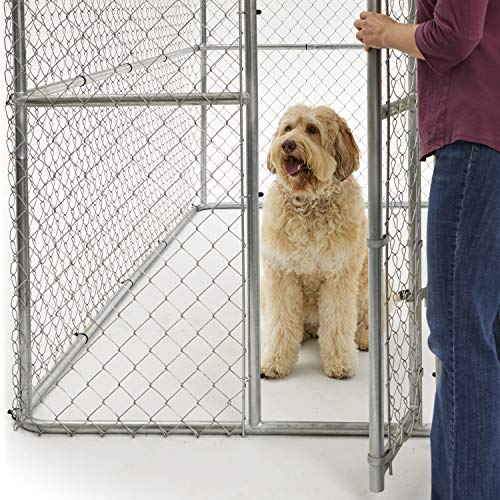 MidWest Homes For Pets Chain Link Portable Kennel with Sunscreen C344321