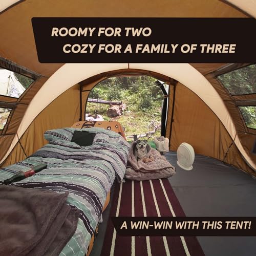 4 Person Pop Up Tent Waterproof Automatic Setup for Camping E652949