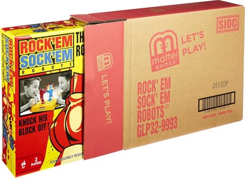 Mattel Games Rock 'Em Sock Em Robots Boxing Ring Game T90174
