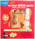 Carlson Pet Gates Extra Wide Walk Thru Gate Extension with Pet Door - 29"-44" Wide x 30.5" High