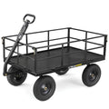 Gorilla Carts Steel Utility Wagon with Removable Side Panels, 1000 lb Capacity, Gray U674568