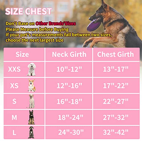 AIITLE Adjustable Dog Harness with Reflective Vest for Small and Medium Dogs Pink G762