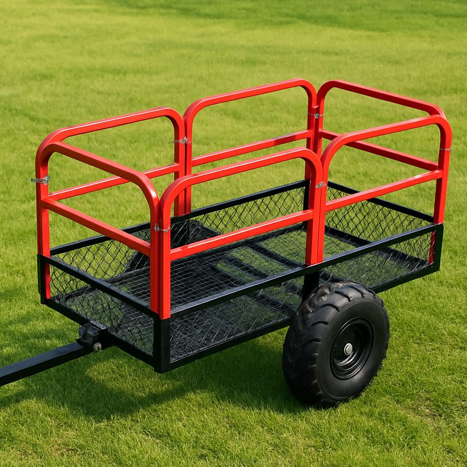 Heavy Duty ATV Dump Cart, 1700 lb Steel Utility Trailer B2285
