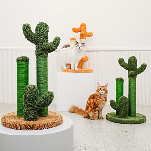 Cat Scratching Post Cactus Cat Scratcher with 3 Poles and Dangling Ball M83218