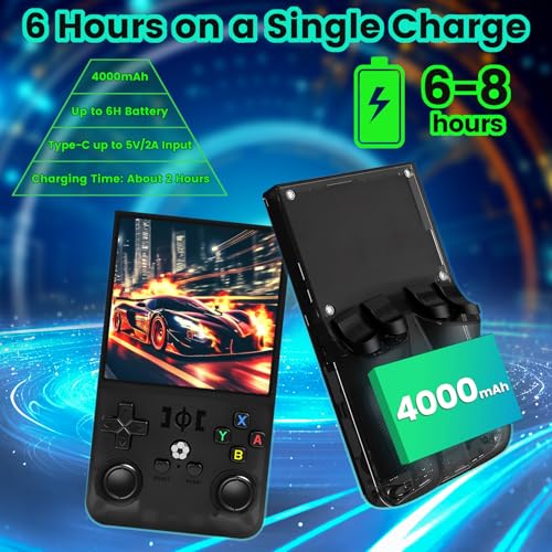 Portable Handheld Game Console with 18,000+ Classic Games, Black 64GB D484669