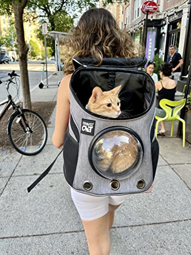Fat Cat Backpack Carrier for Small Cats, Airline Approved with Space Capsule G6341