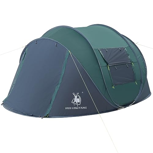 4 Person Pop Up Tent Waterproof Automatic Setup for Camping E652949