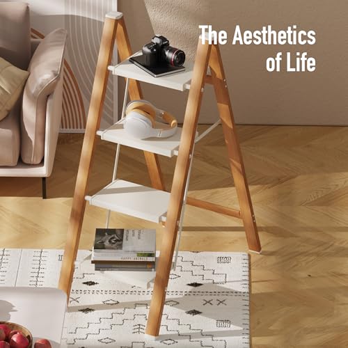2 Step Lightweight Aluminum Folding Ladder with Anti-Slip Pedals, 330 lbs Capacity D5199