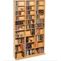 Atlantic 40"x71" Oskar Adjustable Wood Media Storage Shelf Bookcase, Maple
