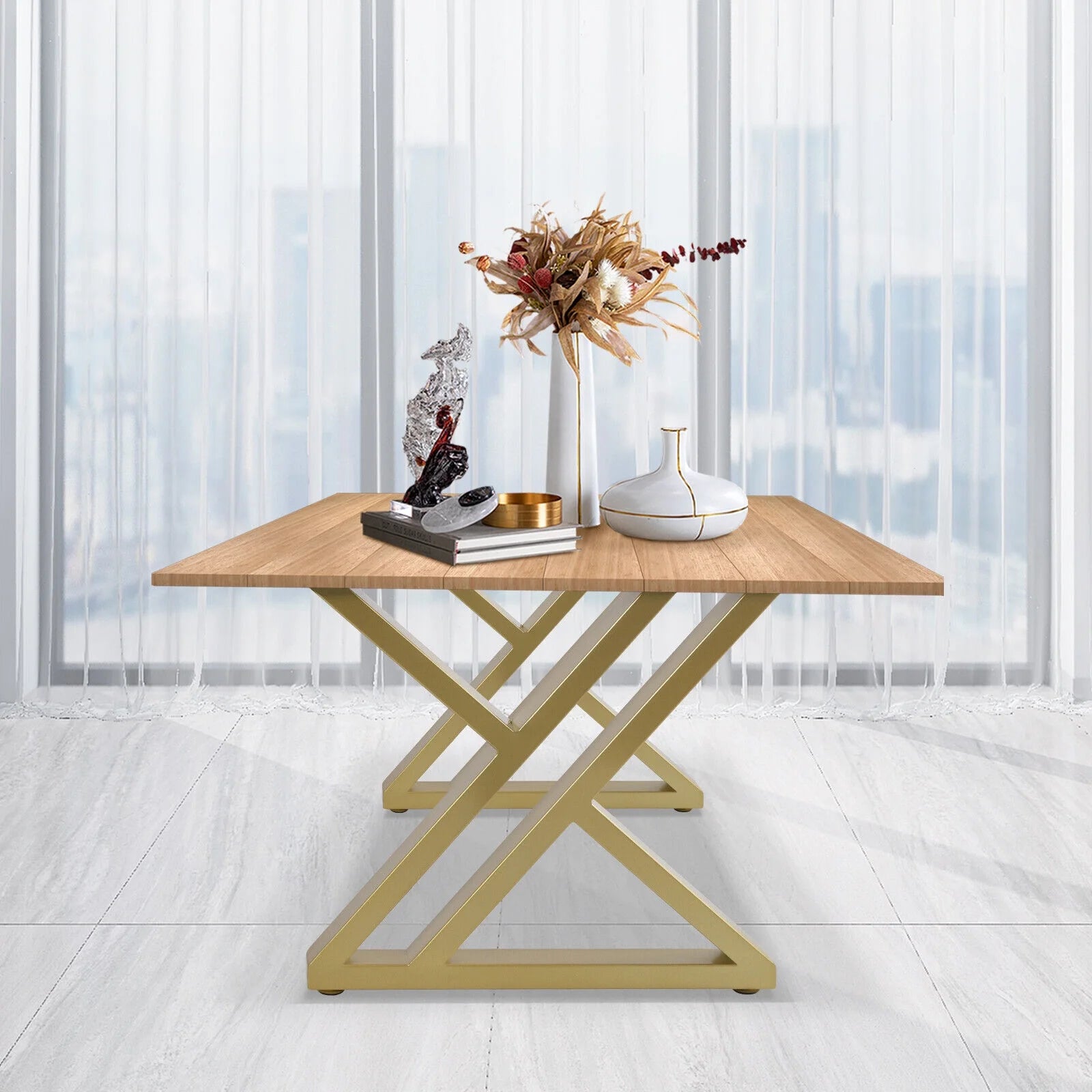 16" Metal Table Legs for Dining Coffee Desk, Gold C292