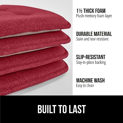 GORILLA GRIP Slip Resistant Chair Cushions, Memory Foam, Set of 2, Beige W525