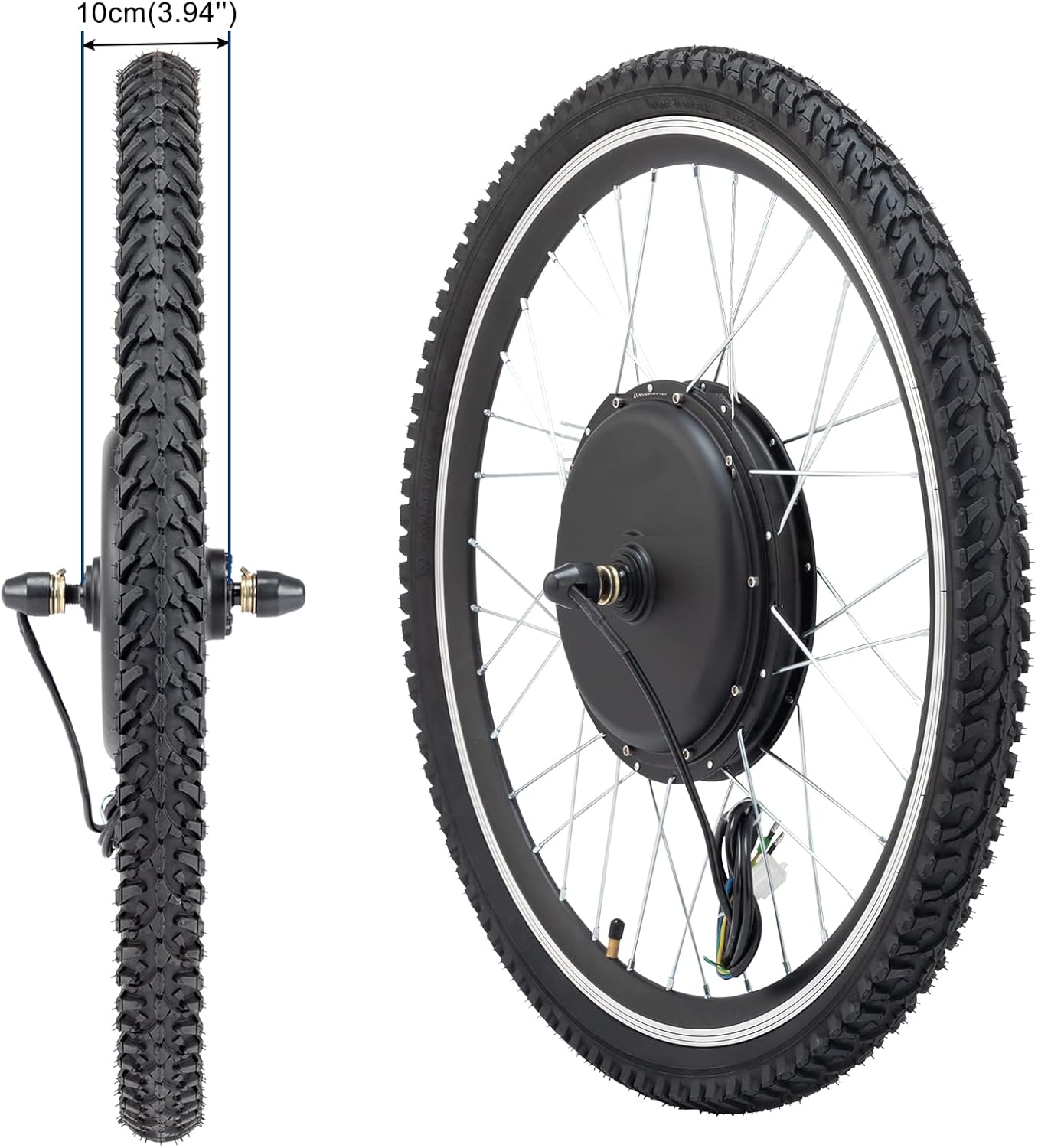 26" 48V 1000W Electric Fat Bike Conversion Kit Rear Wheel with LCD Display U30941