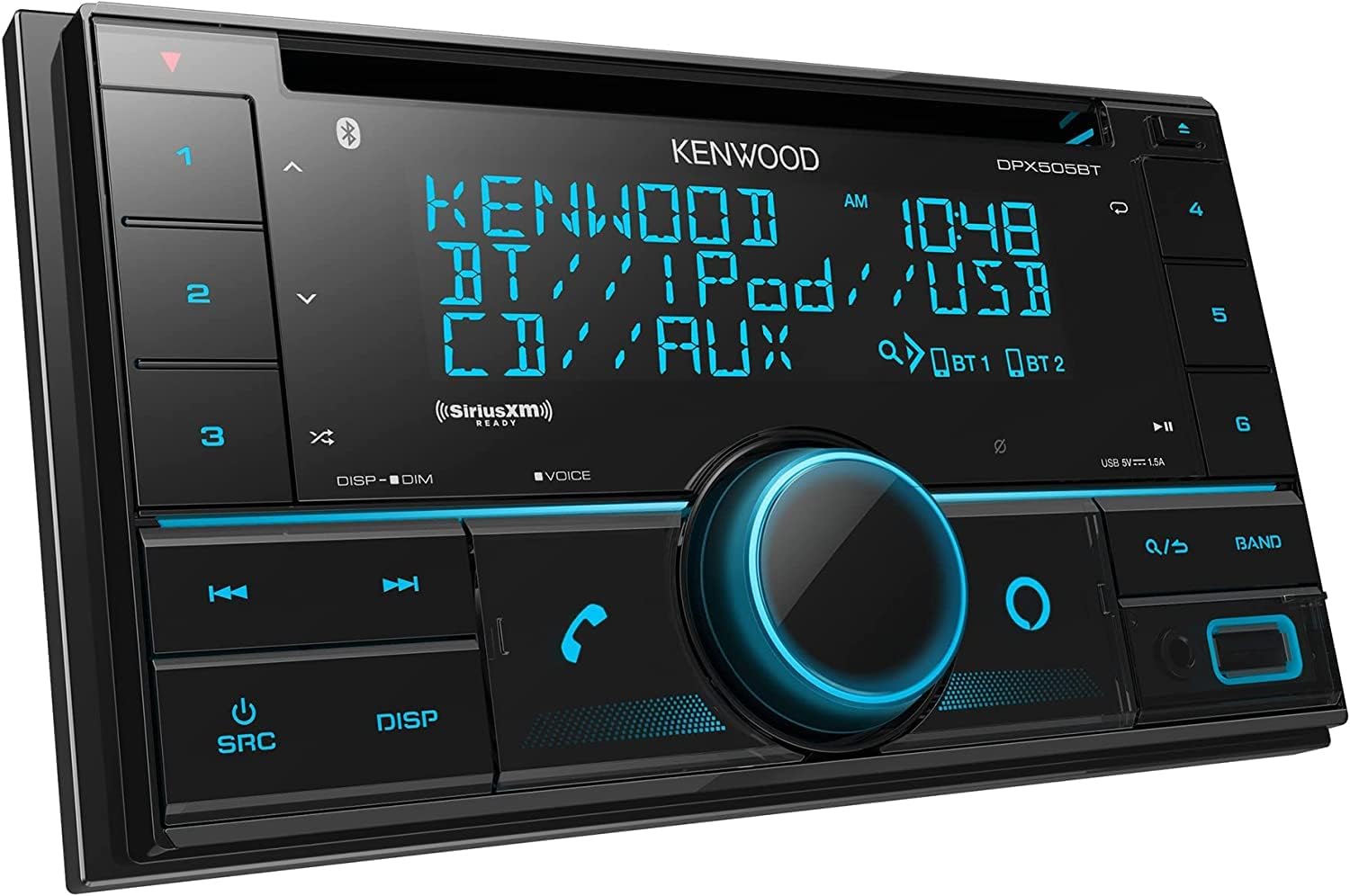 KENWOOD DPX505BT Double DIN Car Stereo with Bluetooth and Alexa Voice Control X340