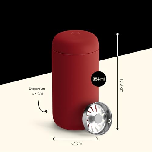 Fellow Carter Move Travel Mug 12 oz - Vacuum-Insulated Stainless Steel with Ceramic Interior R11722