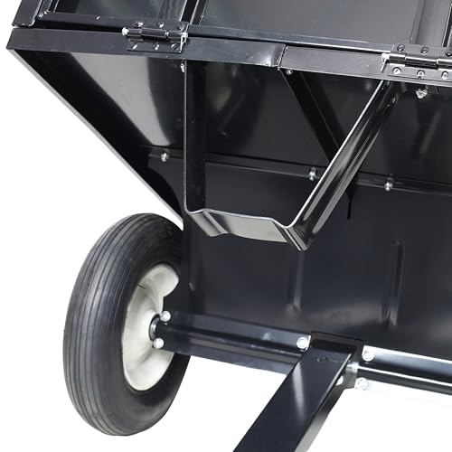 ATV Trailer Steel Dump Cart 750lbs Utility Trailer with Removable Sides B193751