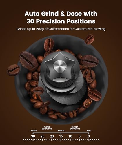 Espresso Machine with Grinder, 20 Bar, Milk Frother H74146