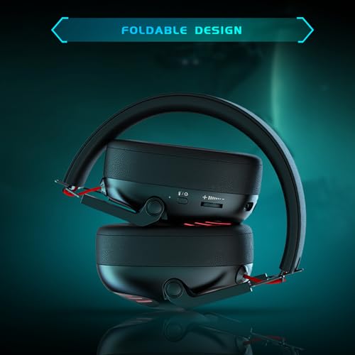 Wireless Gaming Headset with Noise Canceling Mic for PS5, PS4, PC, Switch - Black P129