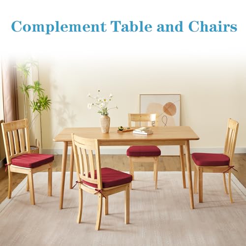 Chair Cushions for Dining Chairs Set of 4, Non Slip with Ties, Black H39445