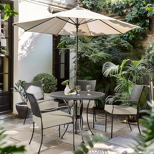 Favoyard Patio Chair Cushions 19 x 19 x 3 Inch Waterproof Outdoor Set of 2, Beige Q67095