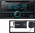 Kenwood DPX504BT Double DIN in-Dash CD Receiver Bluetooth | Car Stereo CD Receiver Amazon Alexa Voice Control | High-Contrast 3-line Display Variable-Color | Plus SiriusXM SXV300v1 Satellite Radio