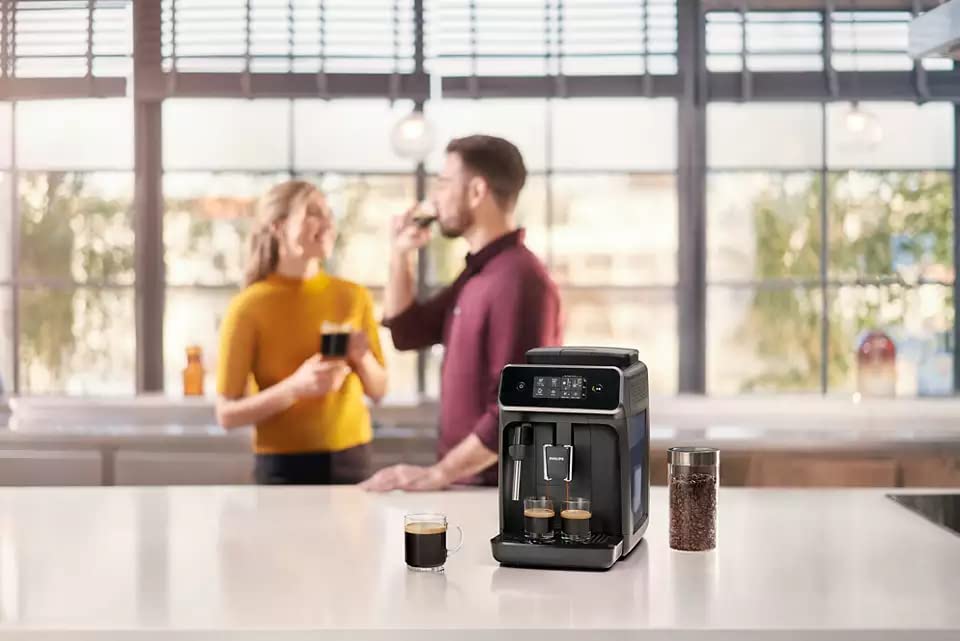 Philips 2200 Series Fully Automatic Espresso Machine with Milk Frother, Black I7236