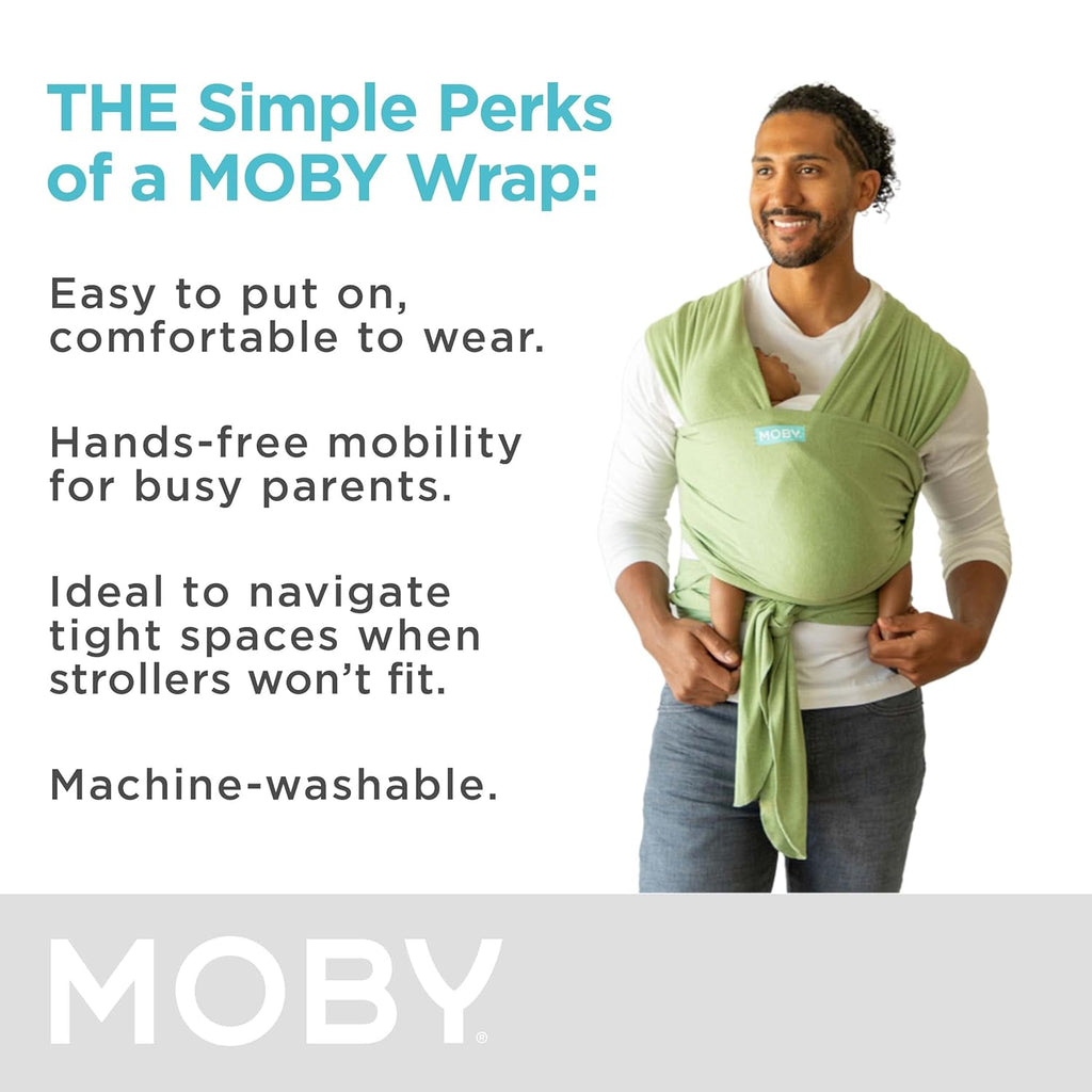 Moby Wrap Baby Carrier Element for Newborns & Infants, Adjustable, Kiwi S441