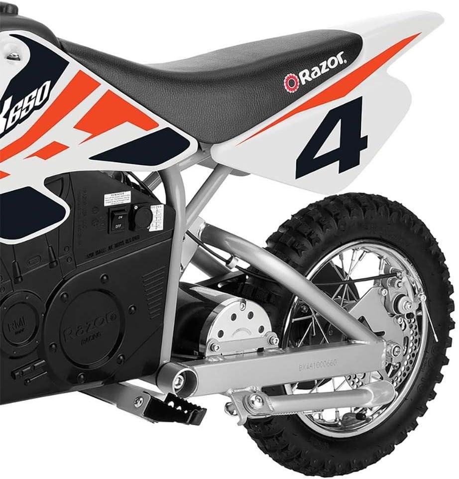 Razor MX650 Dirt Rocket Electric Motocross Motorcycle Dirt Bike, 17 MPH, Orange & Black P5256