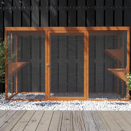 Catio Outdoor Cat Enclosure Weatherproof Wooden Grey Q380854