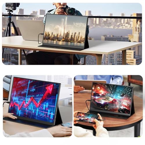 Portable Monitor 15.6 Inch 1080P IPS HDR USB HDMI for Laptop PC Mac G166