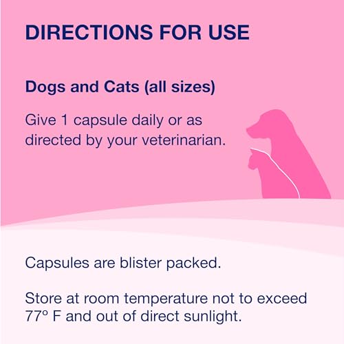 Proviable Multi-Strain Probiotic and Prebiotic Supplement for Cats and Dogs, 80 Capsules V613