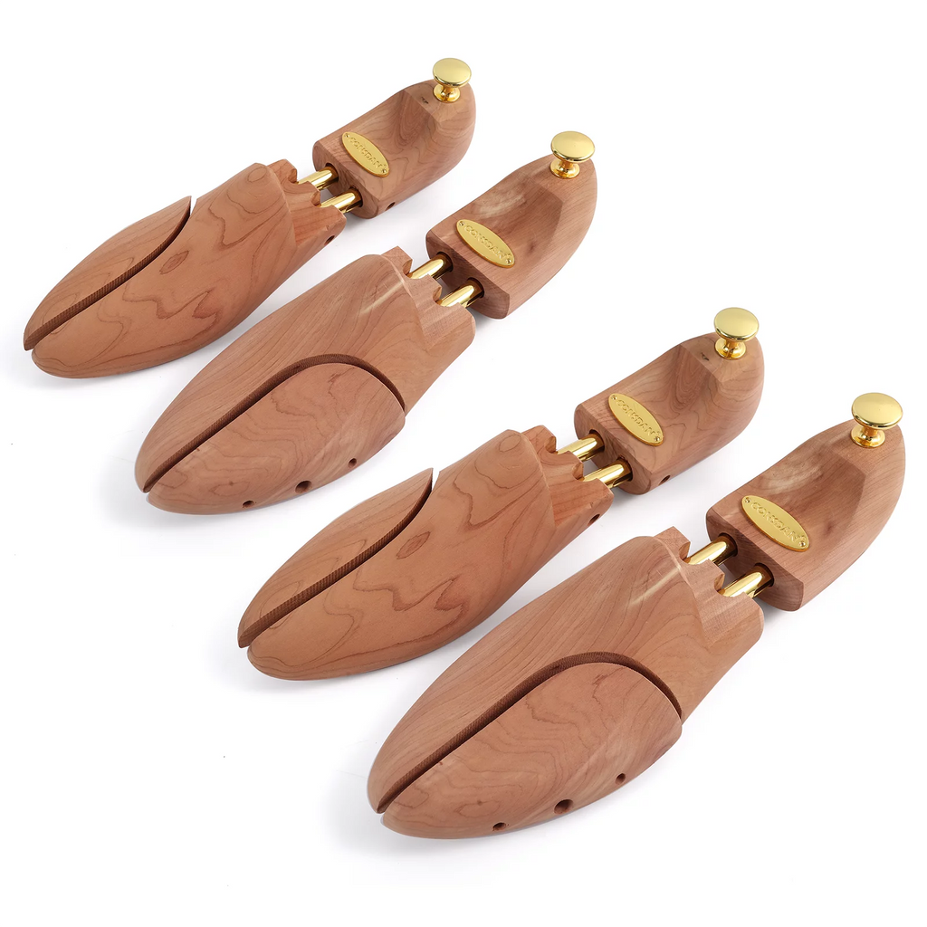 CONSDAN Cedar Shoe Trees for Men Women, Adjustable, Medium, 2 Pairs I279099