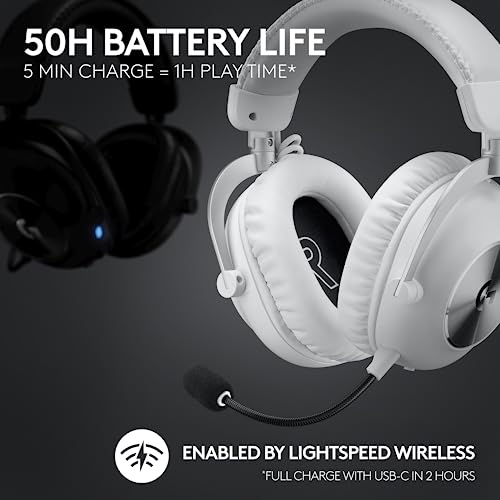 Logitech G PRO X 2 Lightspeed Wireless Gaming Headset with Mic, White A96914