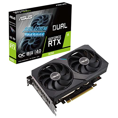ASUS Dual NVIDIA GeForce RTX 3050 6GB OC Edition Gaming Graphics Card B93321