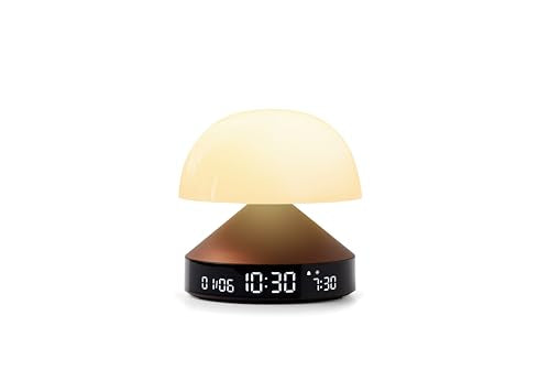 Lexon Mina Sunrise Alarm Clock, Wake Up Light & Sunset Lamp for Sleep Routine - Gun Metal