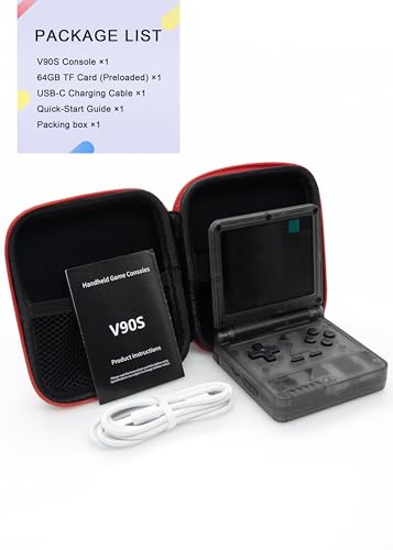 Powkiddy V90S Retro Handheld Console with 3.5" IPS Screen, Foldable Clamshell Design R1724