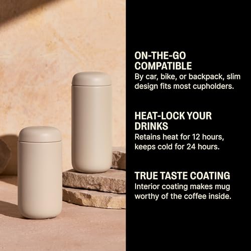 Fellow Carter Move Travel Mug 16 oz, Vacuum-Insulated Stainless Steel, Matte Black D615