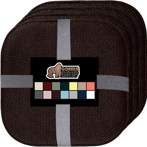 GORILLA GRIP Slip Resistant Chair Cushions, Memory Foam, Set of 2, Beige W525