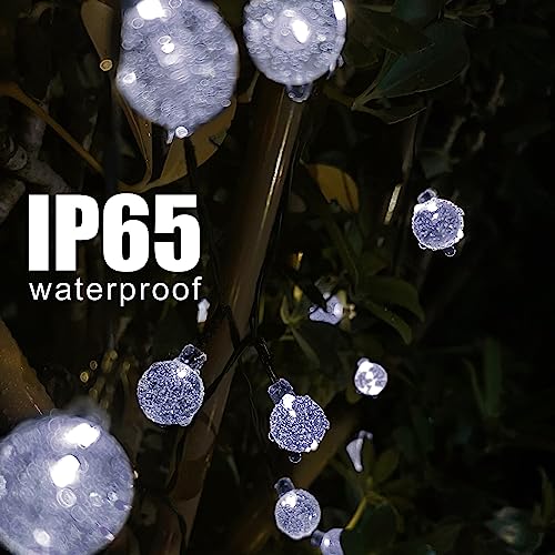 Crystal Globe Solar String Lights for Outdoor Garden Patio Decor (Purple) M418